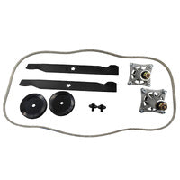 Deck Rebuild Kit Fit For 42" Husqvarna Craftsman Spindles Belt Pulley Blades