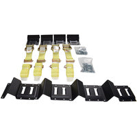 Wheel Chock Tie Down Kit Trailer Tire Straps System For ATV UTV Lawn Mower
