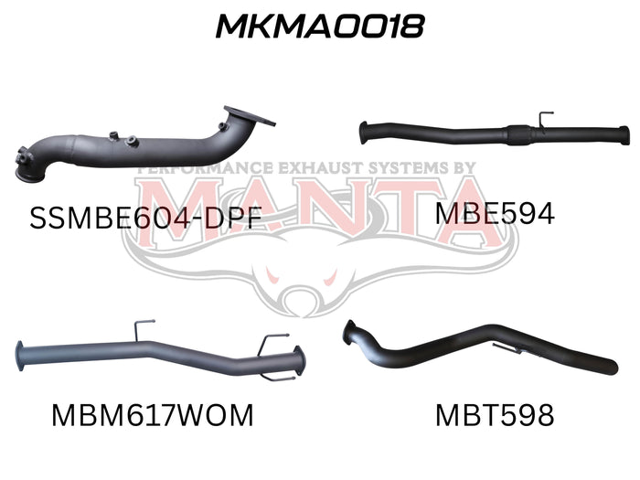 Manta MKMA0018 Turbo Back without Cat & Muffler (B | Kren Offroad NZ