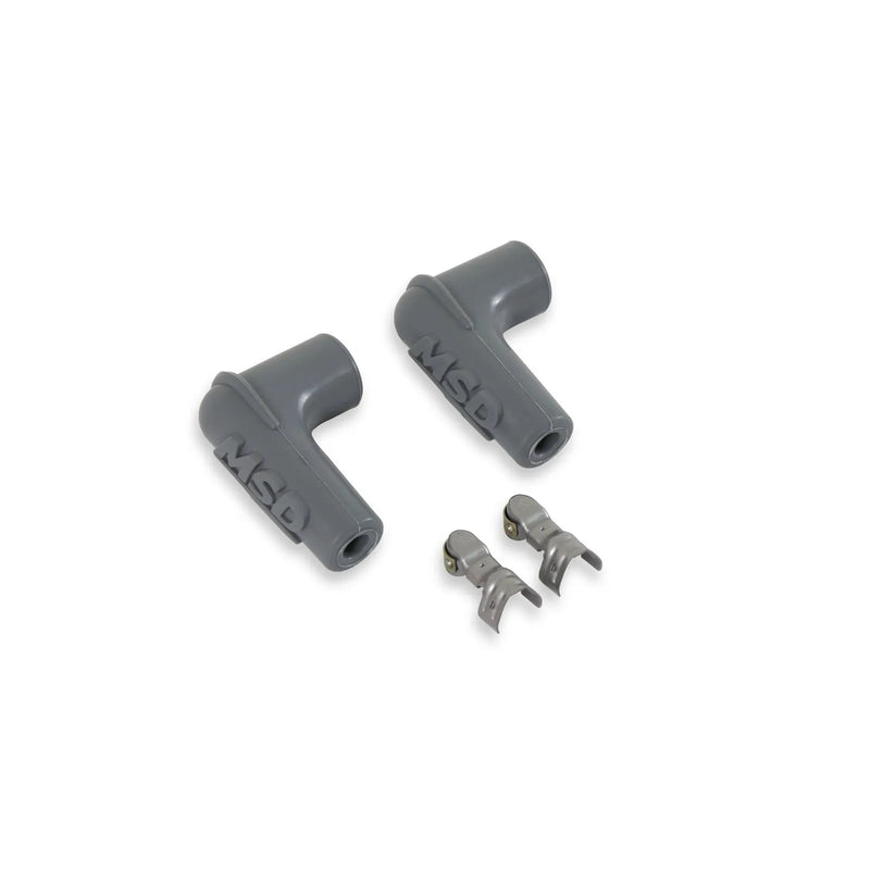 MSD 3311 Silicone 90° Spark Plug Boots & Terminals Each