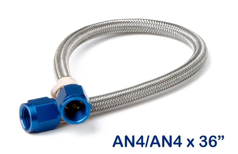 NOS 15240NOS Stainless Steel Braided Hose -4AN 3-foot