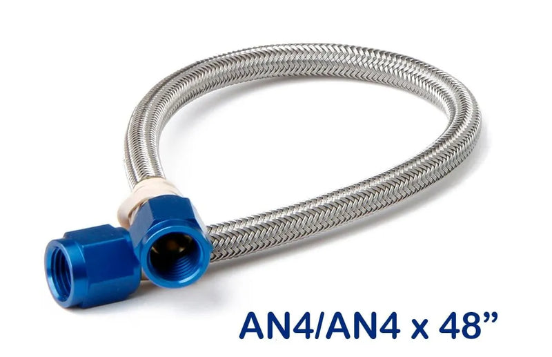 NOS 15250NOS Stainless Steel Braided Hose -4AN 4-foot
