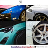 Bumper Trun Neo Chrome JDM Aluminum Quick Release Fasteners Kit Fit