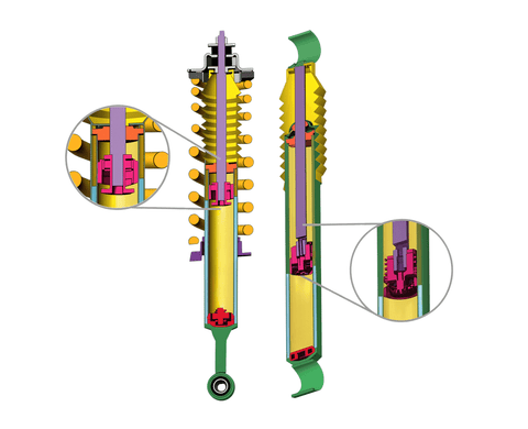 Raw 4x4 Rear 45mm Bore Nitrogen Gas Charged Shock