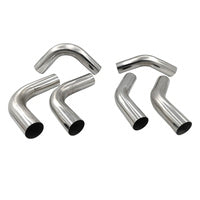 Exhaust Pipe Mandrel Bend Mild Steel 45 Degree & 90 Degree Bends 6 Pcs 3" Inch 76mm