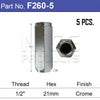 Nice Products Chrome Wheel Nut F260-5
