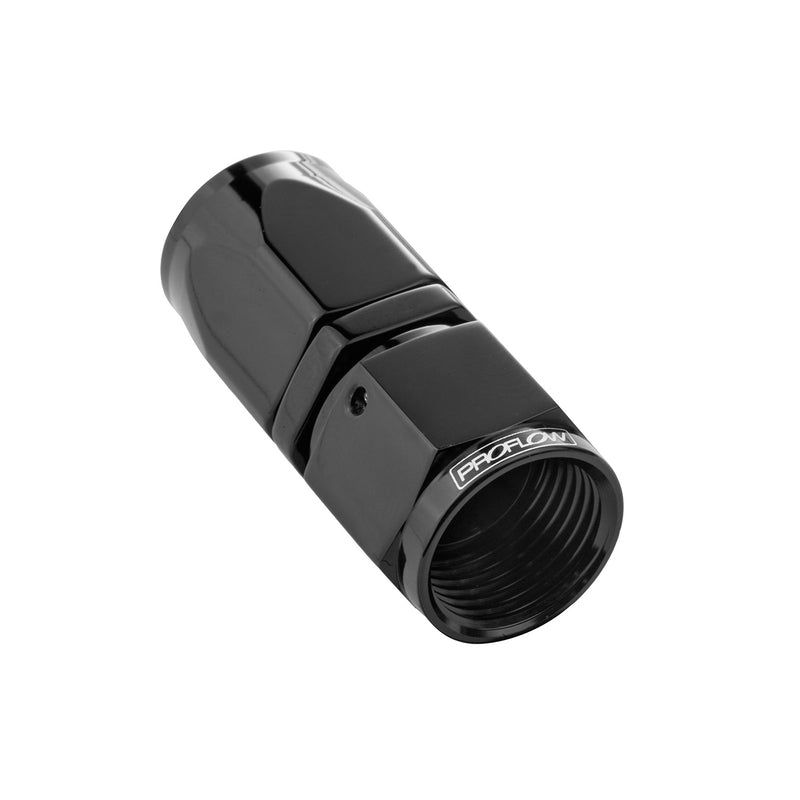 Proflow Straight Hose End # 8 Black PFE101-08BK