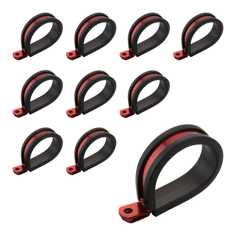 Proflow Cushioned P Clamp # 6 Red 10Pk PFE158-06R