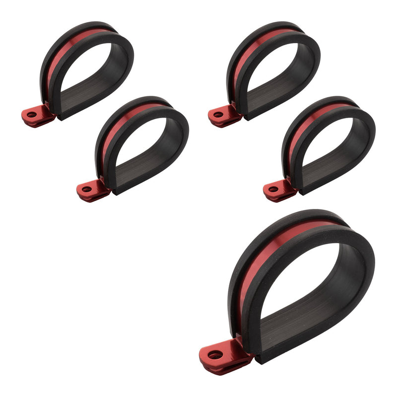 Proflow Cushioned P Clamp # 8 Red 5Pk PFE158-08R