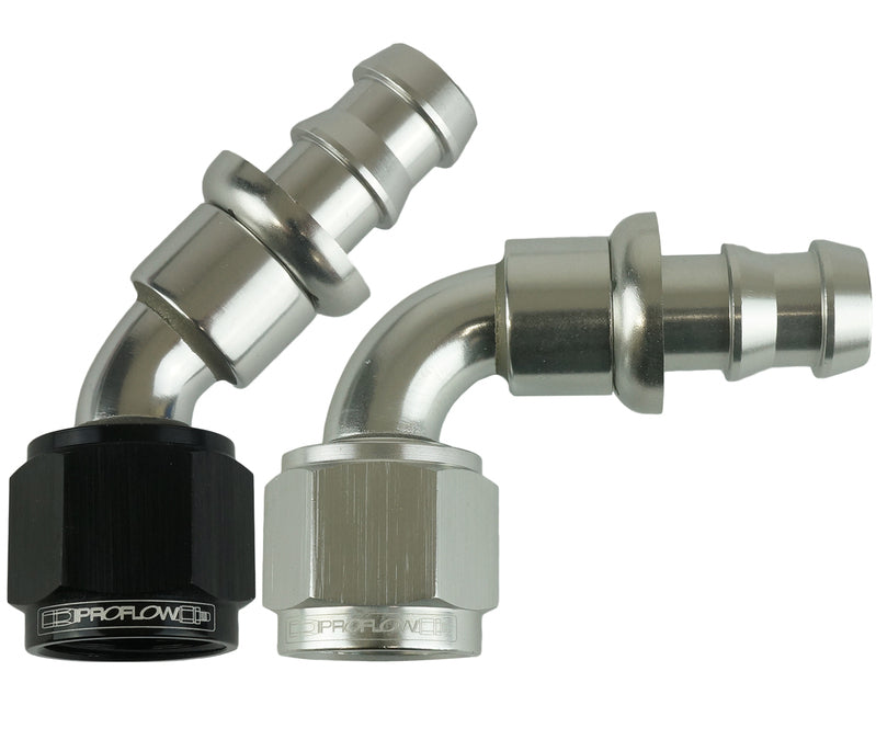 Proflow Str Push On Hose End # 4 Blk/Sil PFE401-04B