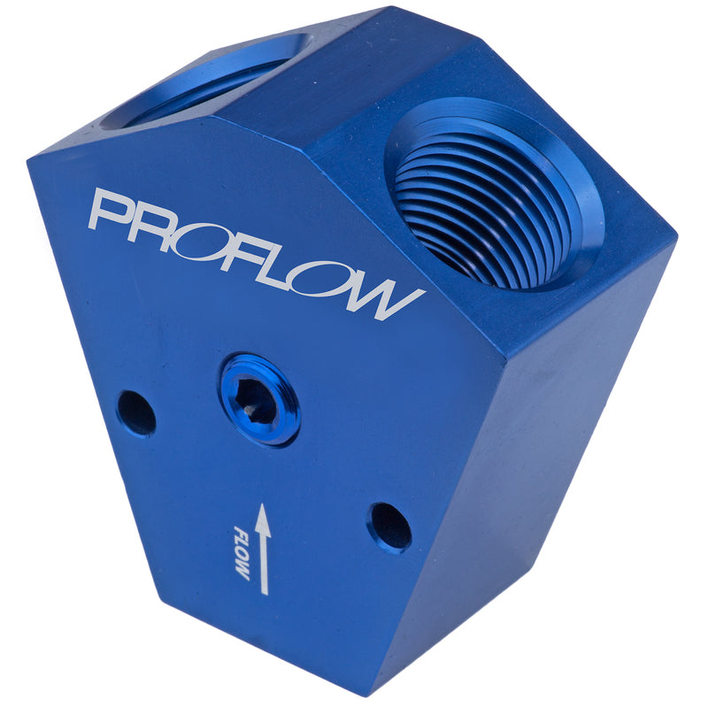Proflow Billet Fuel Block 1/2 In 3/8 Out PFE451-10-08B