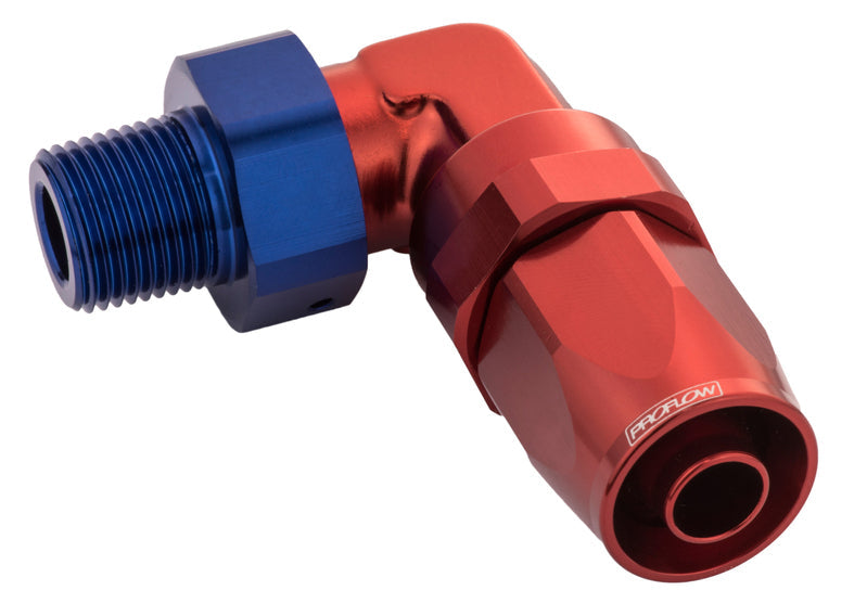 Proflow Male 1/8 Npt 90 Deg To # 6 Hose PFE829-06-02