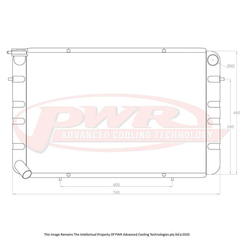 PWR PWR0329X 55mm Radiator (WB 80-84) | Kren Offroad NZ