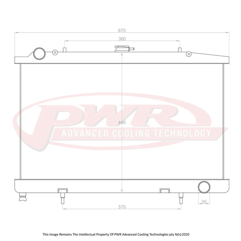 PWR PWR1445X 42mm Radiator (Silvia 180SX 90-94) | Kren Offroad NZ