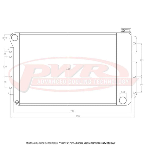 PWR PWR2141X 55mm Radiator (Camaro 67-69) | Kren Offroad NZ