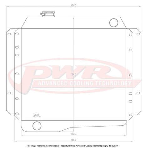 PWR PWR5726 55mm Radiator (LC 55 Series 51-55) | Kren Offroad NZ