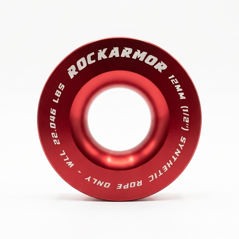Rockarmor Recovery Pulley Ring Red 100mm — 18,000kg