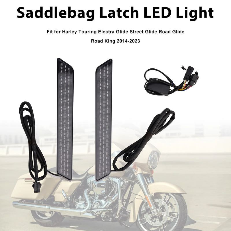 Powersports Pro Saddlebag Latch LED Light For Touring Electra Street Road Glide 2014 2015 2016 2017 2018 2019 2020 2021 2022 2023