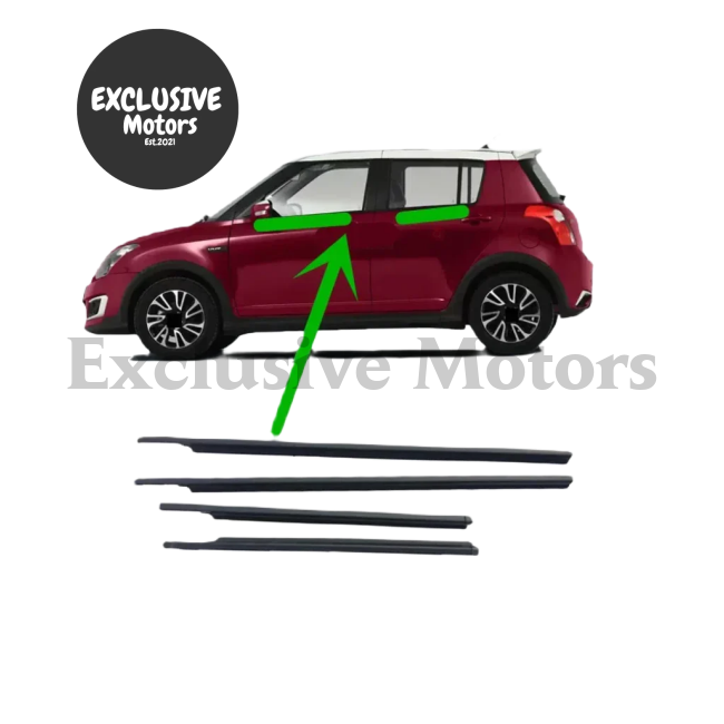Suzuki Swift 4-Piece Outer Window Rubber Weather Strip (2006-2012)