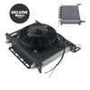 Universal 30 Row AN10 Oil Cooler with 7" Electric Fan & Mounting Bracket Kit