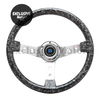 Forged Carbon Style -14-Inch Marble Style Steering Wheel