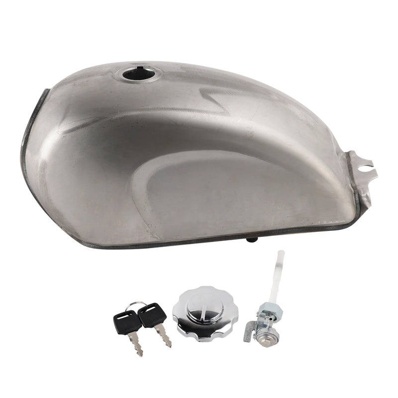 Powersports Pro Raw Steel Cafe Racer Gas Tank Unpainted Motorcycle Fuel Retro Classic Scrambler