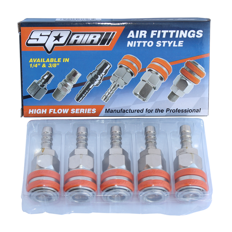 SP Tools Air Tool Fitting - Coupler Hose Barb 3/8" Nitto