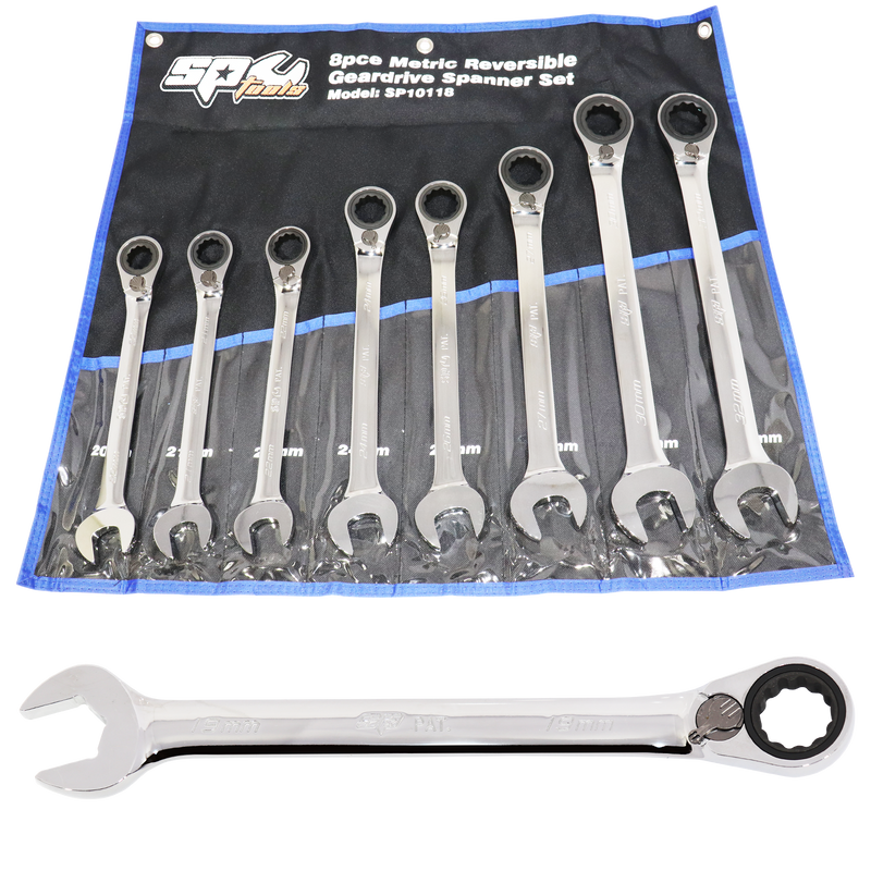 SP Tools Spanner Set - ROE Reversible Geardrive 8pc