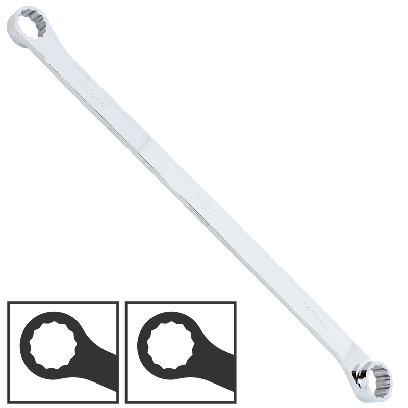 SP Tools Spanner Double Ring Metric 22mm x 24mm 15Degree