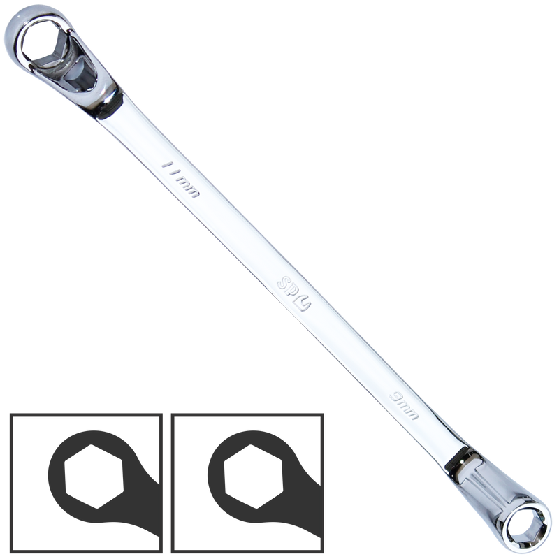 SP Tools Spanner Double Ring Metric 9mm x 11mm SP15509