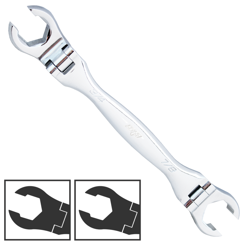 SP Tools Spanner Flare Nut Flex Head SAE 3/8" x 7/16"