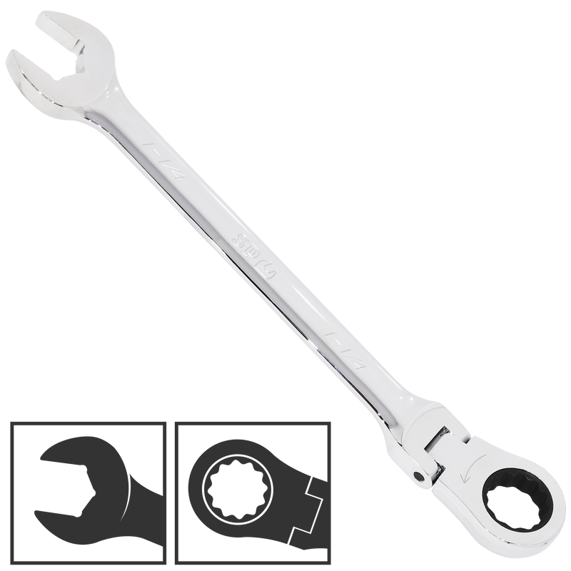 SP Tools Spanner ROE Flexhead Geardrive SAE 1/4" SP17451