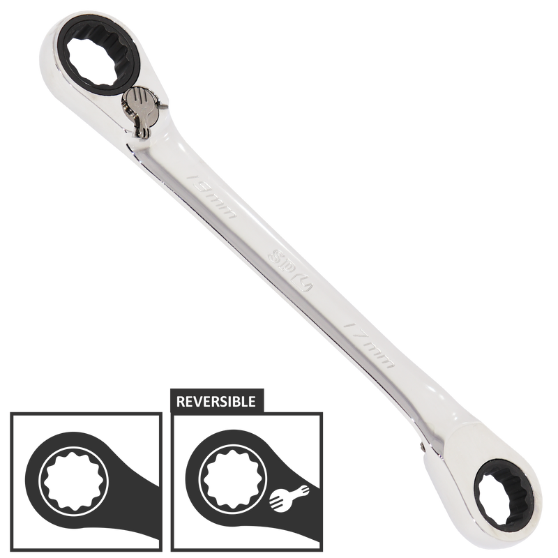 SP Tools Spanner Double Ring Reversible Geardrive Metric