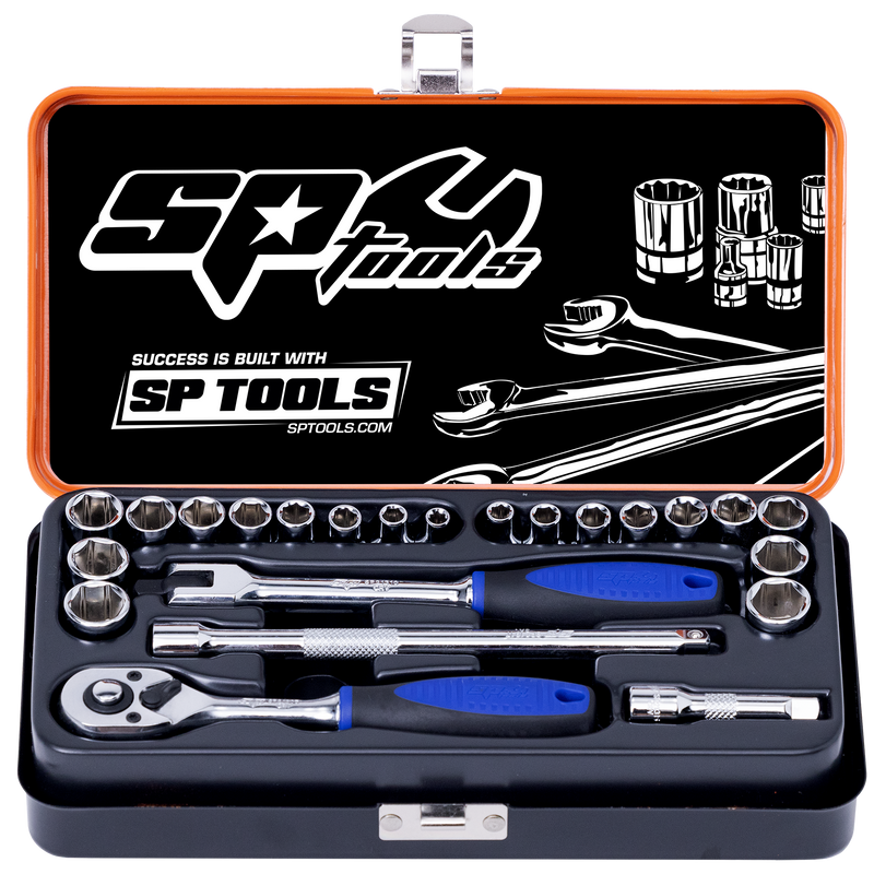 SP Tools Socket Set 1/4in. Drive Metric/SAE 6Pt 23Pk