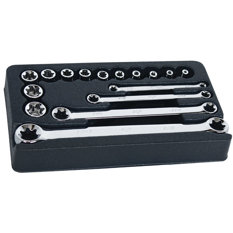 SP Tools Socket & Spanner Set - 3/8Dr 16pc E Torx SP20210