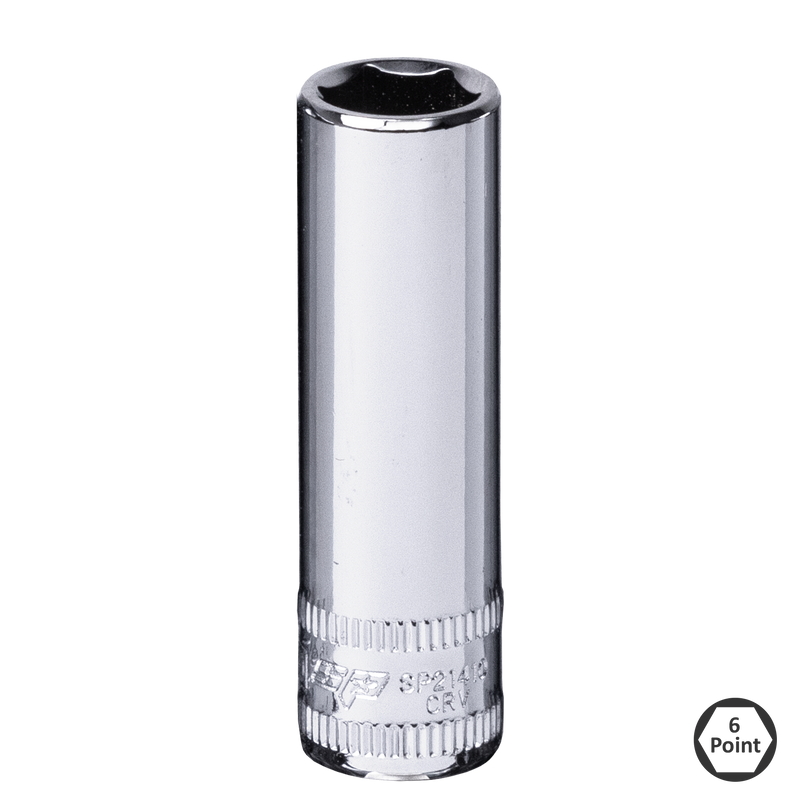 SP Tools Socket Deep 1/4"Dr 6Pt Metric 6mm SP21406