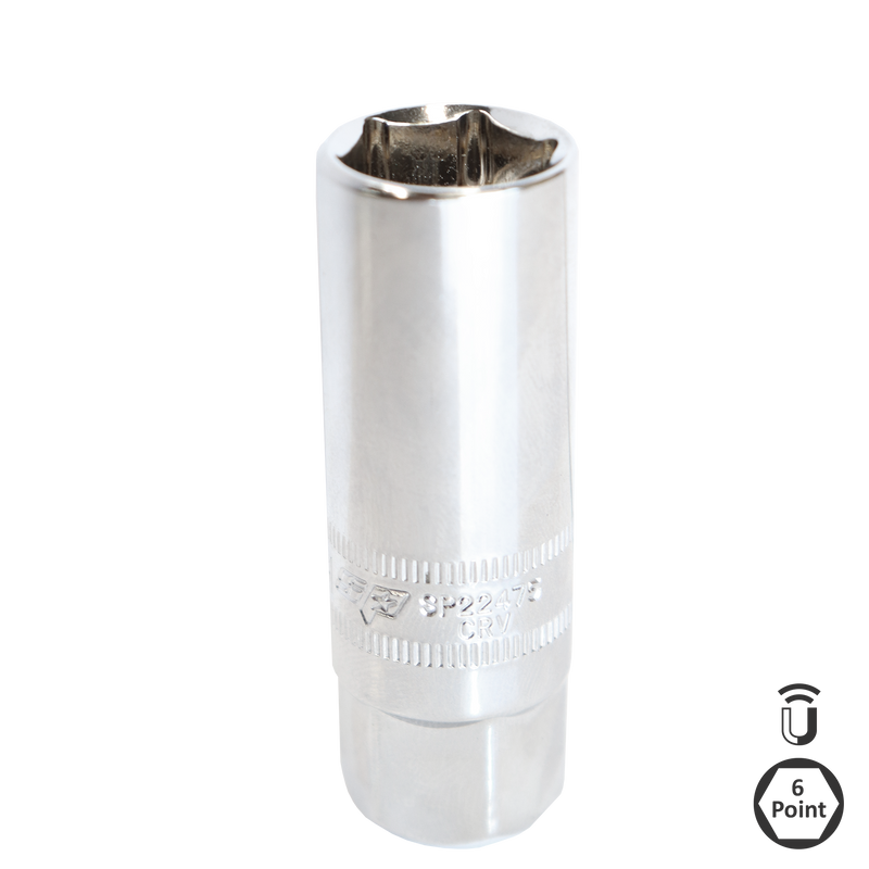 SP Tools Socket SPark Plug 3/8"Dr Magnetic Metric 16mm