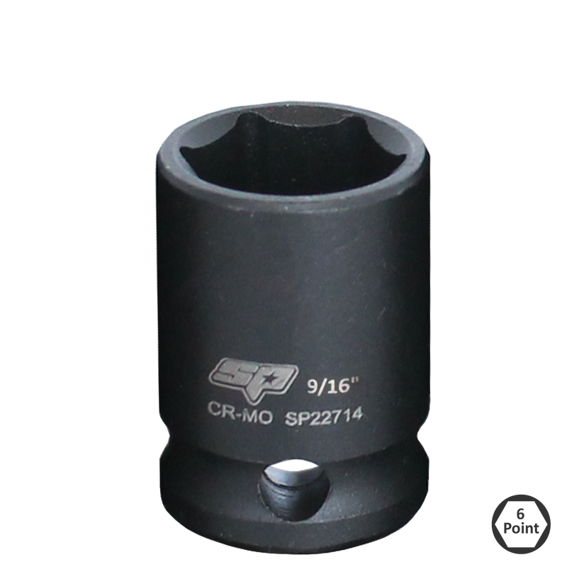 SP Tools Socket Impact 3/8"Dr 6Pt SAE 9/16" SP22756