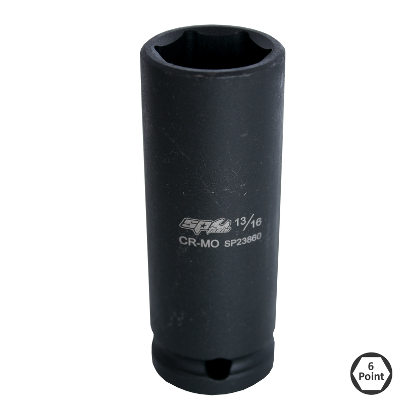 SP Tools Socket Impact 1/2" Dr 6Pt Deep SAE 7/16" SP23854