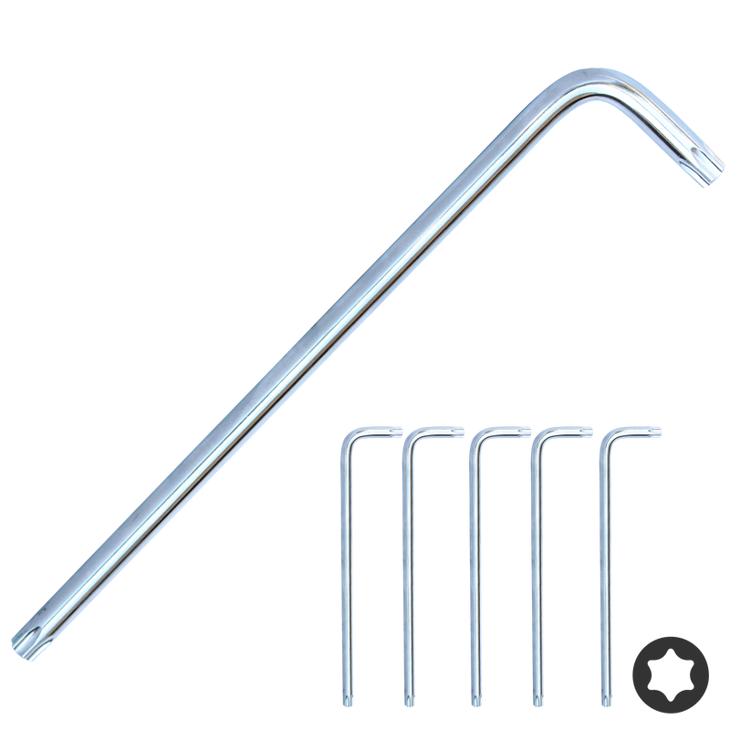 SP Tools T-25 Magnetic Torx Key Chrome 5Pk SP34984