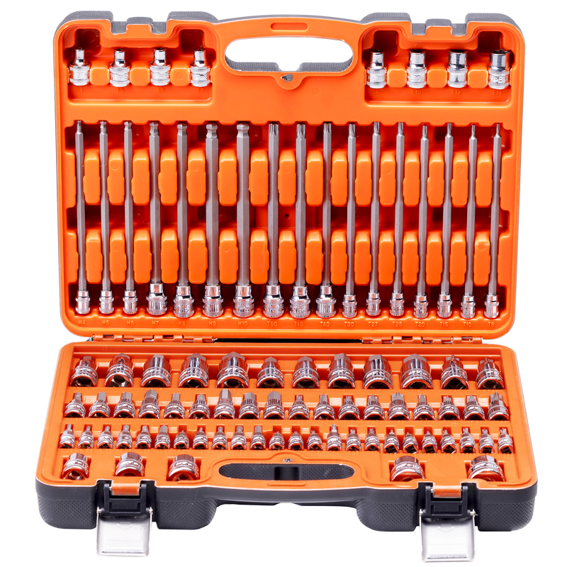 SP Tools 84Pc Metric/SAE 1/4 3/8 1/2in. Drive Hex & Torx