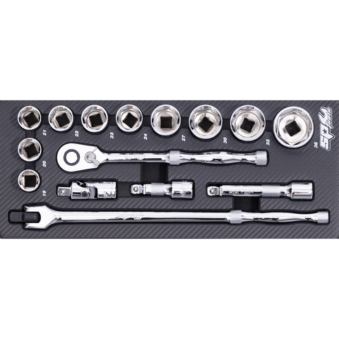 SP Tools 15Pc Metric Tech Series Socket & Accs EVA Foam