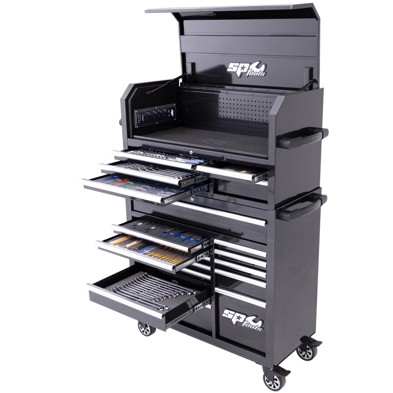 SP Tools 334Pc 18 Drawer Sumo Power Hutch Tool Kit Combo