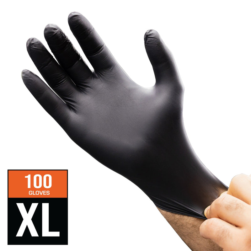 SP Tools HD Disposable Nitrile Gloves Black X-Large Box