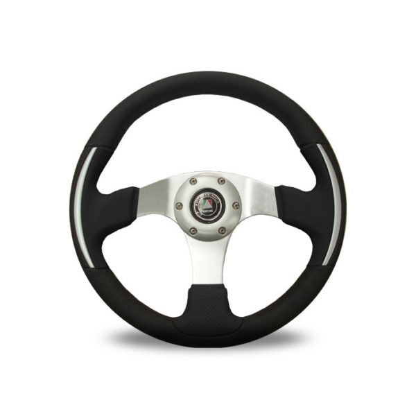 Autotecnica Racer III Leather Steering Wheel - Grey