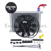 Universal 28 Row 10AN Oil Cooler with 7" Electric Fan & Fittings