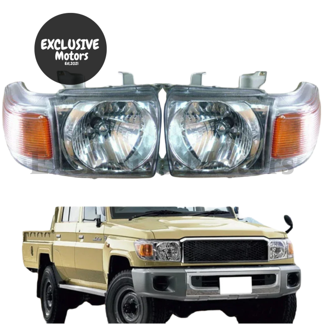 Toyota Land Cruiser LC70 / LC76 Headlights x 2 (2007-2015)