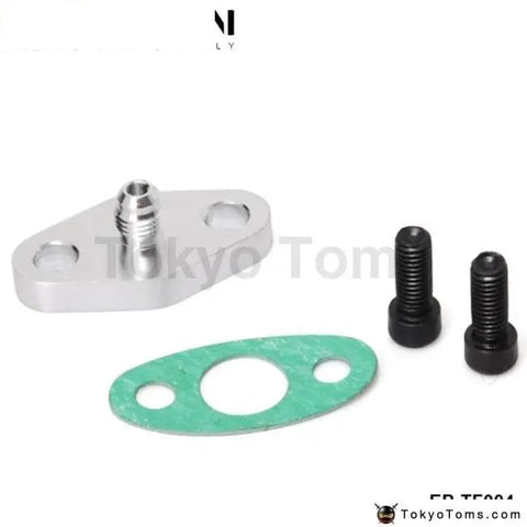 Turbo Oil Feed Inlet Flange Gasket Adapter Kit 4An 4 An Fitting T3 T3/T4 T04