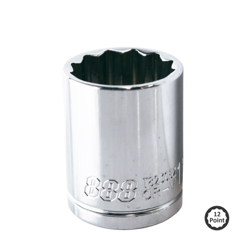 888 Tools by SP Tools Socket 1/2Dr 12Pt SAE 1" T823063