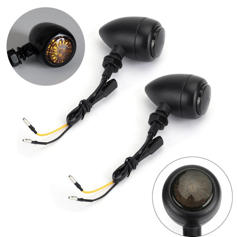 Harley Chopper Cafe Racer 2 Color Generic Motorcycle Bullet Turn Signals Indicators